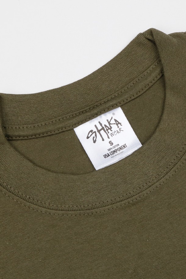 SHAKA WEAR - 반팔티셔츠 - 샤카웨어 7.5oz 맥스 헤비웨이트 반팔티 OLIVE