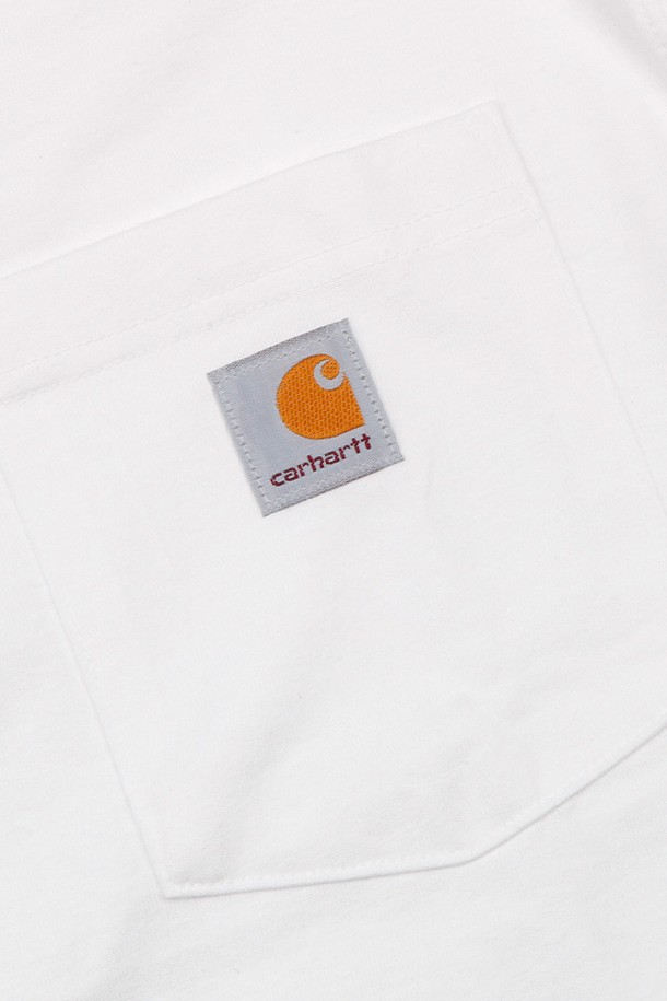 Carhartt - 긴팔티셔츠 - 칼하트 포켓 긴팔티 K126-WHT