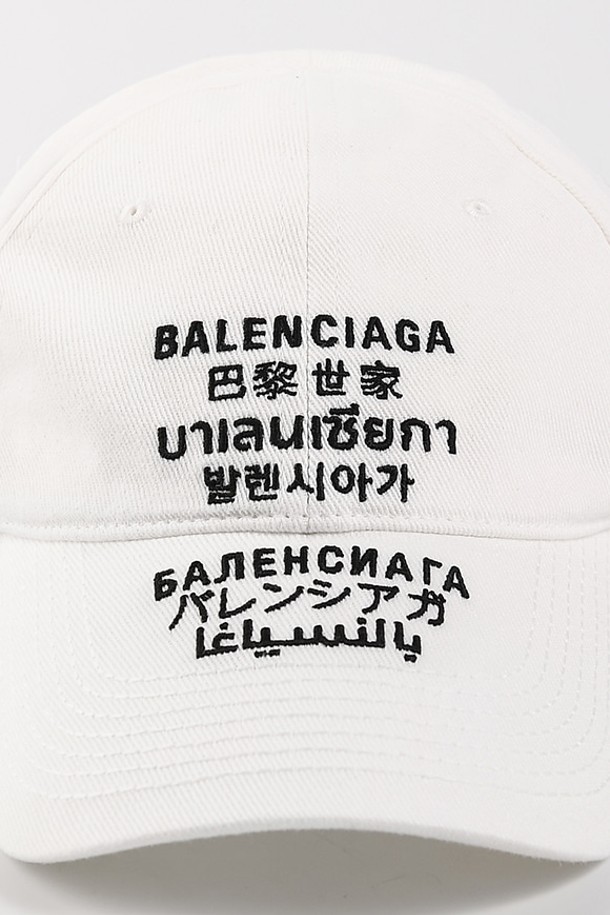 BALENCIAGA - 모자 - 발렌시아가 641238 310B2 멀티칼라 랭기지 캡모자(화이트) 641238 310B2 9060