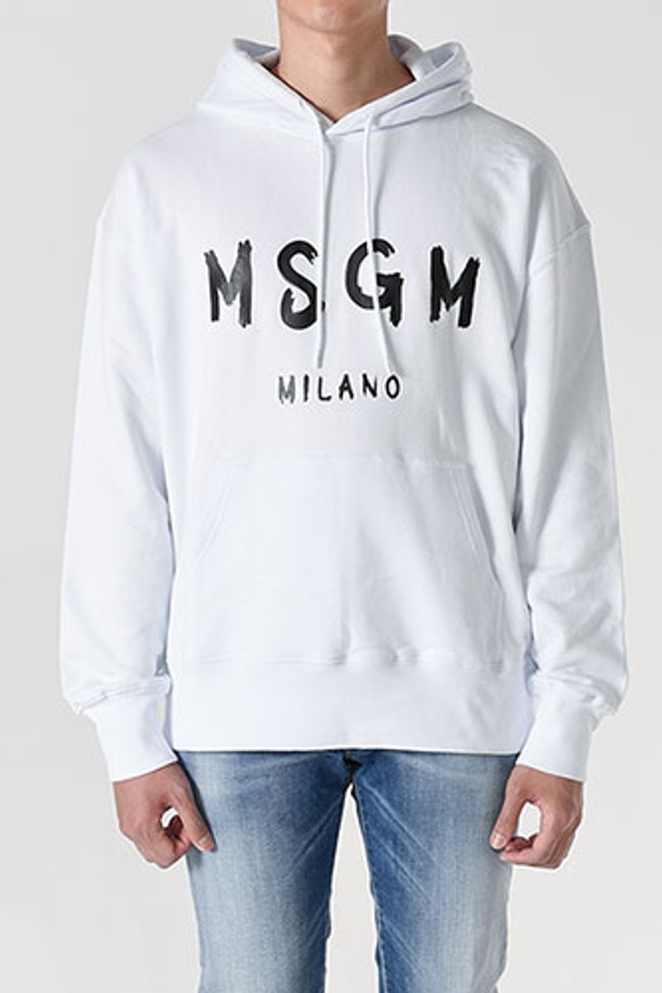 MSGM - 후디 - 엠에스지엠 2000MM515 로고 후드티셔츠(화이트) 2000MM515 200000 01