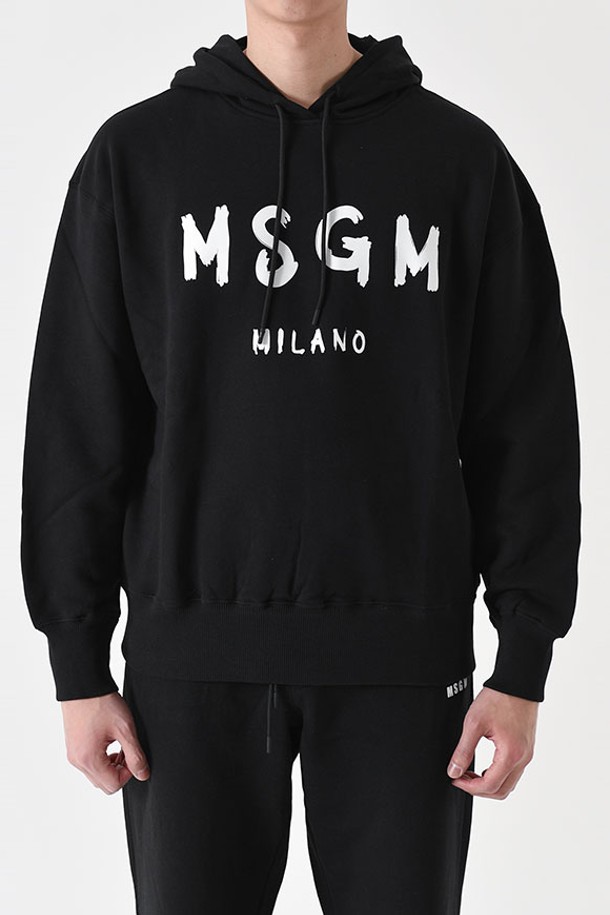 MSGM - 후디 - 엠에스지엠 2000MDM515 브러쉬 로고 후드티셔츠(블랙) 2000MDM515 200001 99