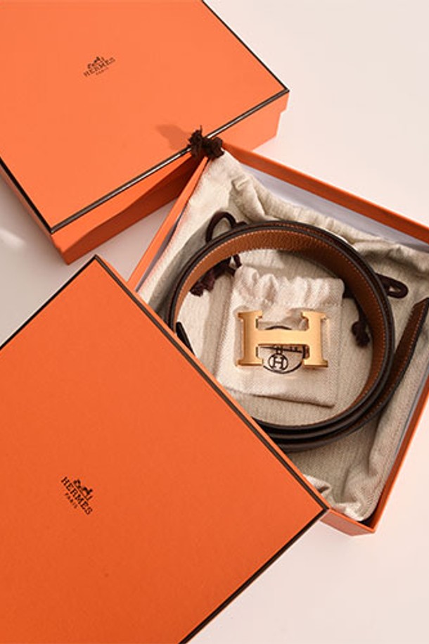 HERMES - 벨트 - 에르메스 H073967CA 골드 H버클 양면벨트(블랙+브라운) H073967CAAA H064544CM 23년