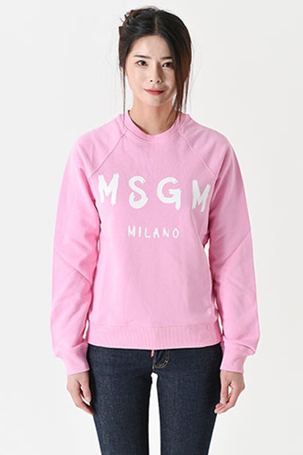 MSGM - 긴팔티셔츠 - 엠에스지엠 2000MDM513 브러쉬 로고 맨투맨(핑크) 2000MDM513 200000 12