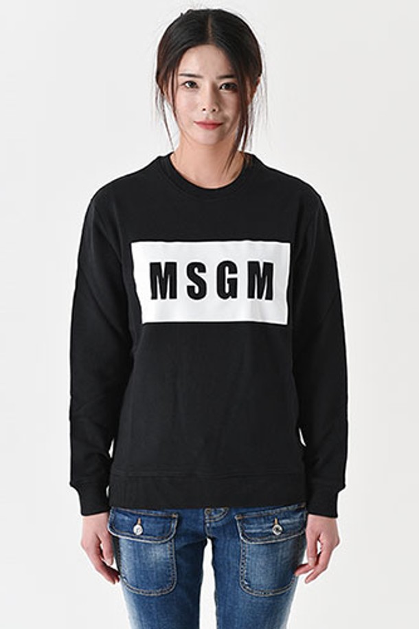 MSGM - 긴팔티셔츠 - 엠에스지엠 2000MDM523 로고박스 맨투맨(블랙) 2000MDM523 200000 99