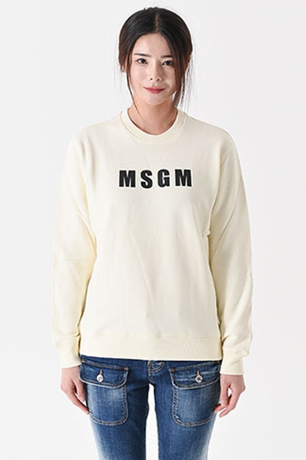 MSGM - 긴팔티셔츠 - 엠에스지엠 3341MDM164 볼드로고 맨투맨(아이보리) 3341MDM164 227799 02