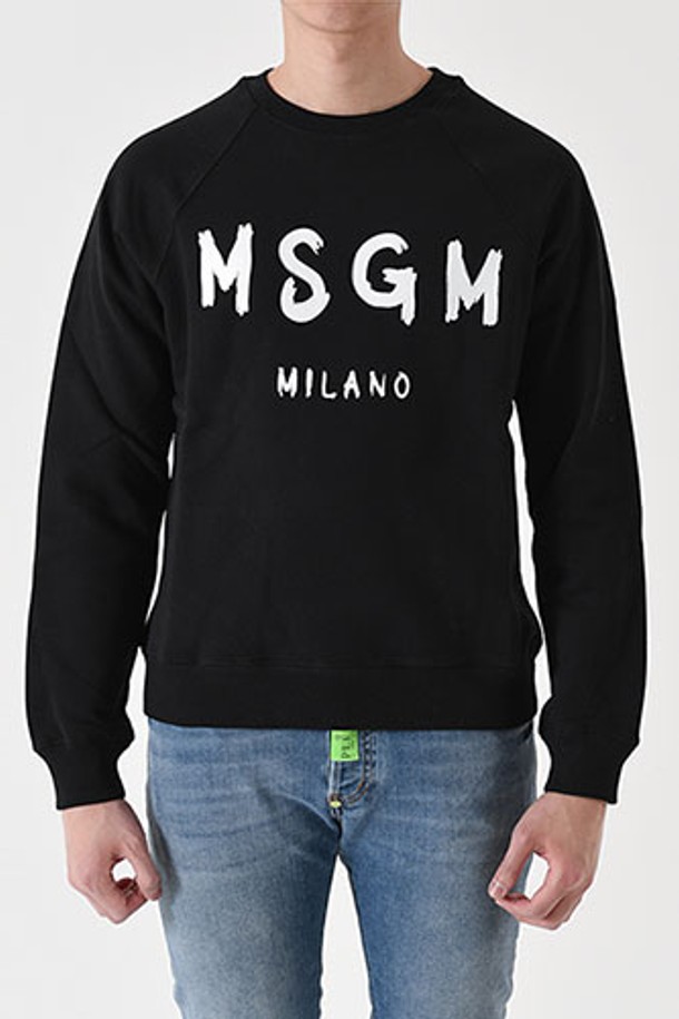 MSGM - 스웨트셔츠 - 엠에스지엠 2000MDM513 로고 나그랑 맨투맨(블랙) 2000MDM513 200001 99