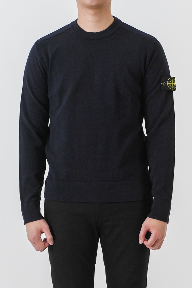 STONE ISLAND - 스웨터 - 스톤아일랜드 526A1 리브드 크루넥 니트(네이비) 8115526A1 V0020