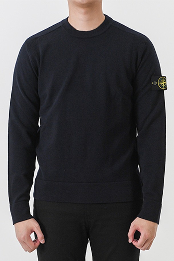 STONE ISLAND - 스웨터 - 스톤아일랜드 526A1 리브드 크루넥 니트(네이비) 8115526A1 V0020