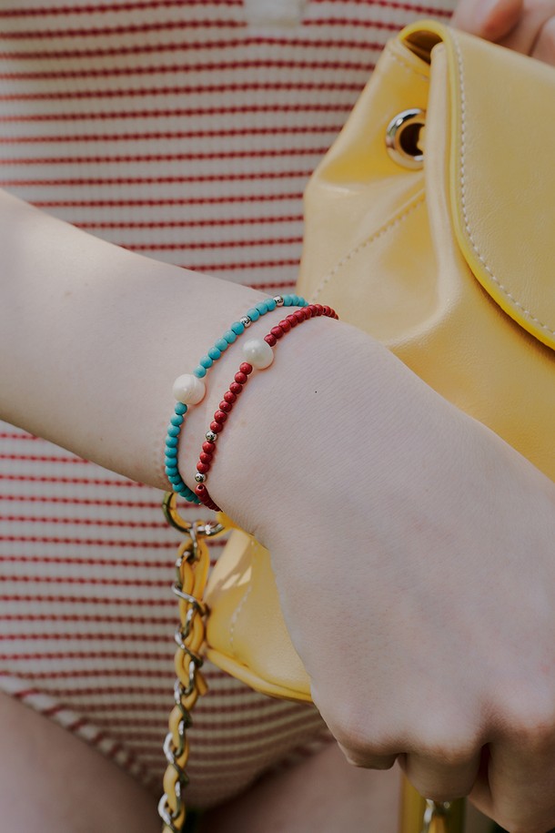DENU - 팔찌/발찌 - Realstone Color Bead Bracelet