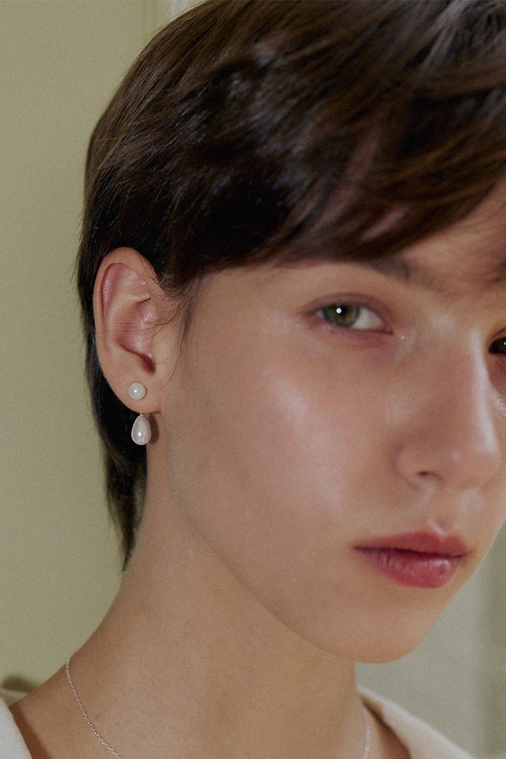 DENU - 귀걸이 - [sv925]Vintage pearl polka earrings