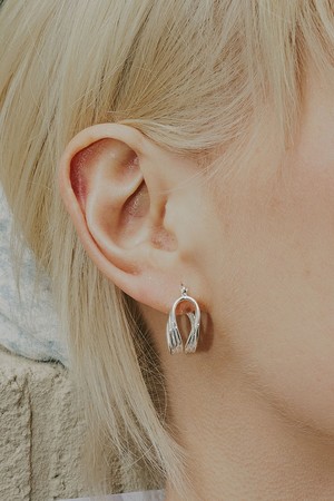 Layered line earring
