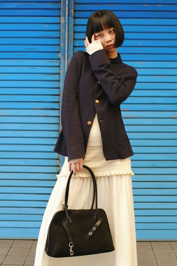 DENU - 숄더백 - NOA BAG[SUEDE BLACK]