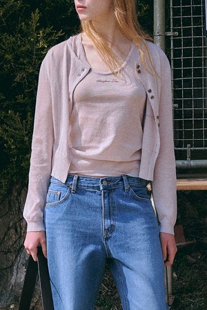 Summer knit jacket + sleeve [IVORY]