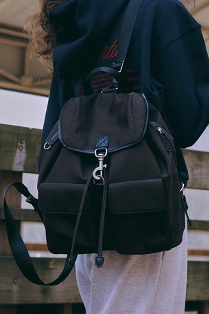 Miko Vintage Lock Backpack [BROWN]