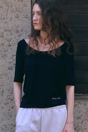 Wide Uline Top [NAVY]