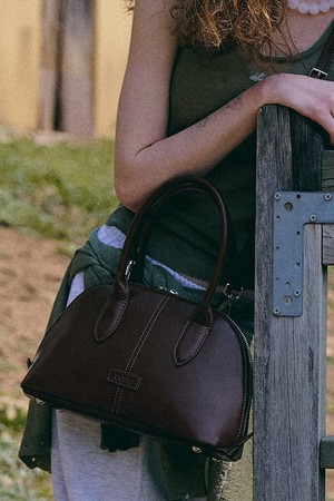 Ellen City Tote Bag [Glossy Chestnut BROWN]