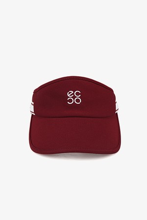 ECCO 리본타이 쿼드로고 바이저_WINE-a