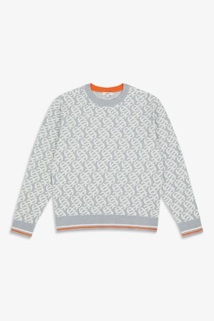 에코 웨이브 자카드 라운드넥 스웨터_GREY-a