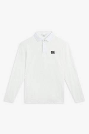 로고 자가드 티셔츠_IVORY-a