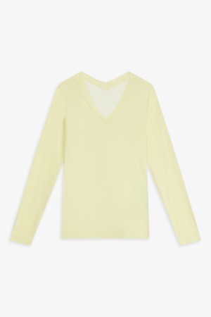 V넥 뒷판 메쉬 베이스 레이어_YELLOW-a