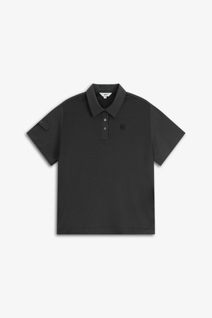 우븐 하이브리드 반팔 티셔츠_GREY-a