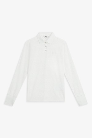 자카드 카라 티셔츠_IVORY-a