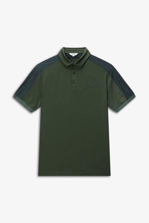 컬러 블록 카라 티셔츠_GREEN-a