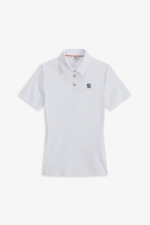 조직 믹스 변형 카라 반팔 티셔츠_IVORY-a