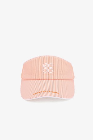 WOMEN 여름 스트라이프 써커 바이저_ORANGE-a