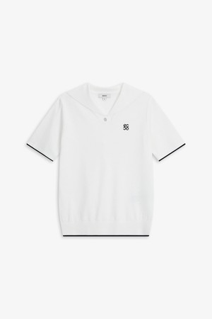 스카시 5부 소매 풀오버_WHITE-a