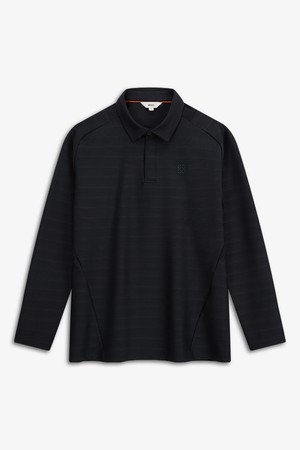 자가드 에리 티셔츠_BLACK-a