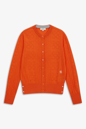 스카시 라운드넥 가디건_ORANGE-a
