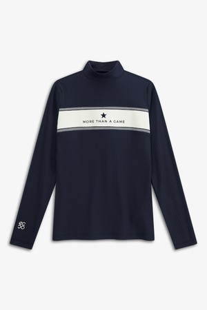 STAR 골지 에리 티셔츠_NAVY-a