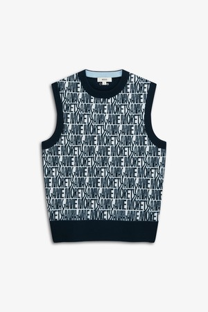 자가드 레터링 베스트_NAVY-a