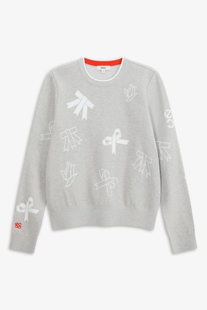 리본패턴 라운드 풀오버_GREY-a