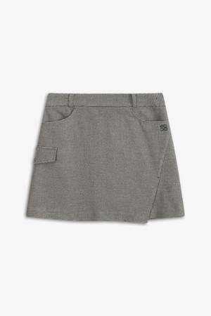 TR 체크 카고 스커트 (하운드투스)_GREY-a