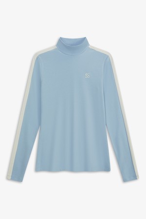 소매 벨벳 트리밍 베이스레이어_BLUE-a