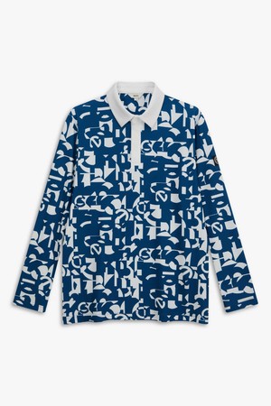 기하학 패턴 티셔츠_BLUE-a