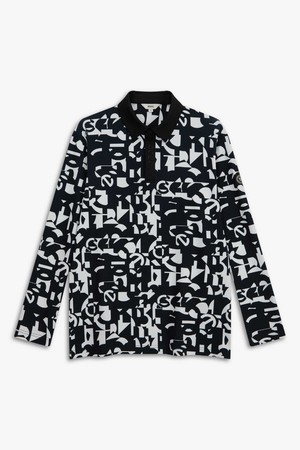 기하학 패턴 티셔츠_GREY-a