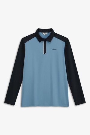 가슴 원포인트 기모화섬 티셔츠_BLUE-a