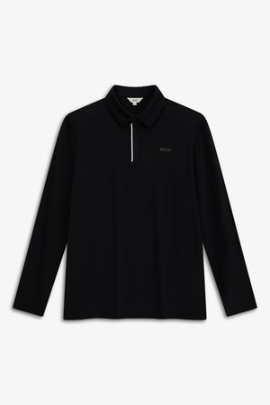 가슴 원포인트 기모화섬 티셔츠_BLACK-a