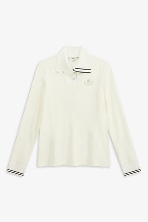 STAR 니트 하이브리드 티셔츠_WHITE-a