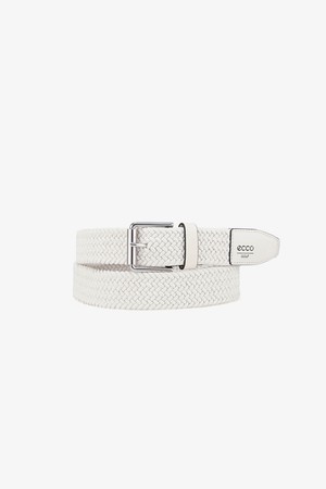 MEN ECCO Golf Braided Belt_WHITE-a