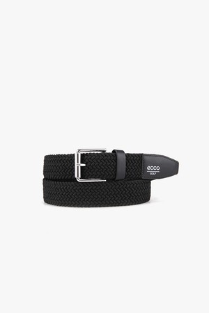 MEN ECCO Golf Braided Belt_BLACK-a