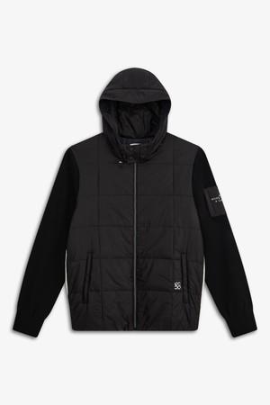 패딩 하이브리드 방풍 풀집업_BLACK-a