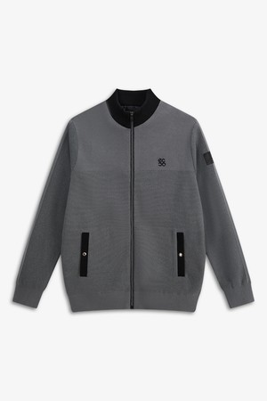 벌집 조직 변형 풀 집업_GREY-a