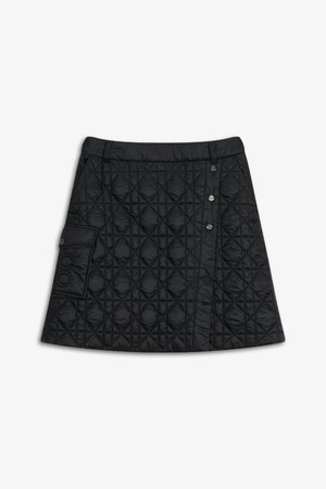 패딩 퀼팅 스커트_BLACK-a