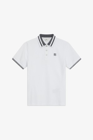 WOMEN 피케 반팔 티셔츠_WHITE-a