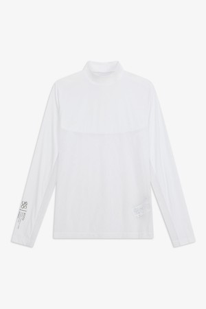 MEN 냉감 메쉬 하이넥 베레_WHITE-a