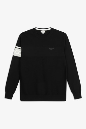 MEN 라운넥 긴팔 풀오버_BLACK-a